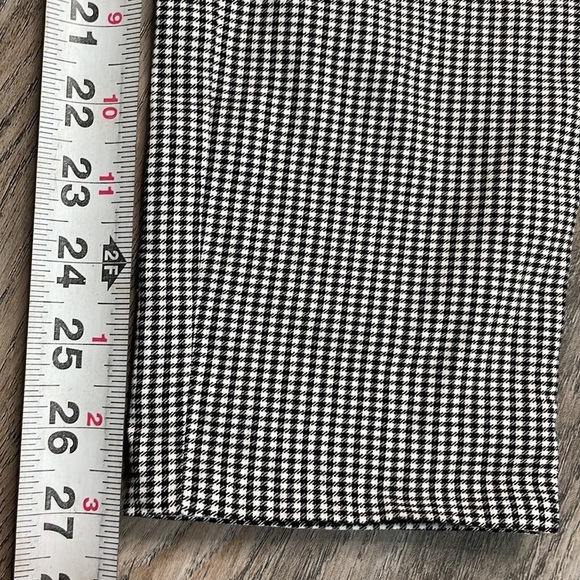 Zara Women’s Tartan Black and White Checkered Trousers, size small - Picture 7 of 12